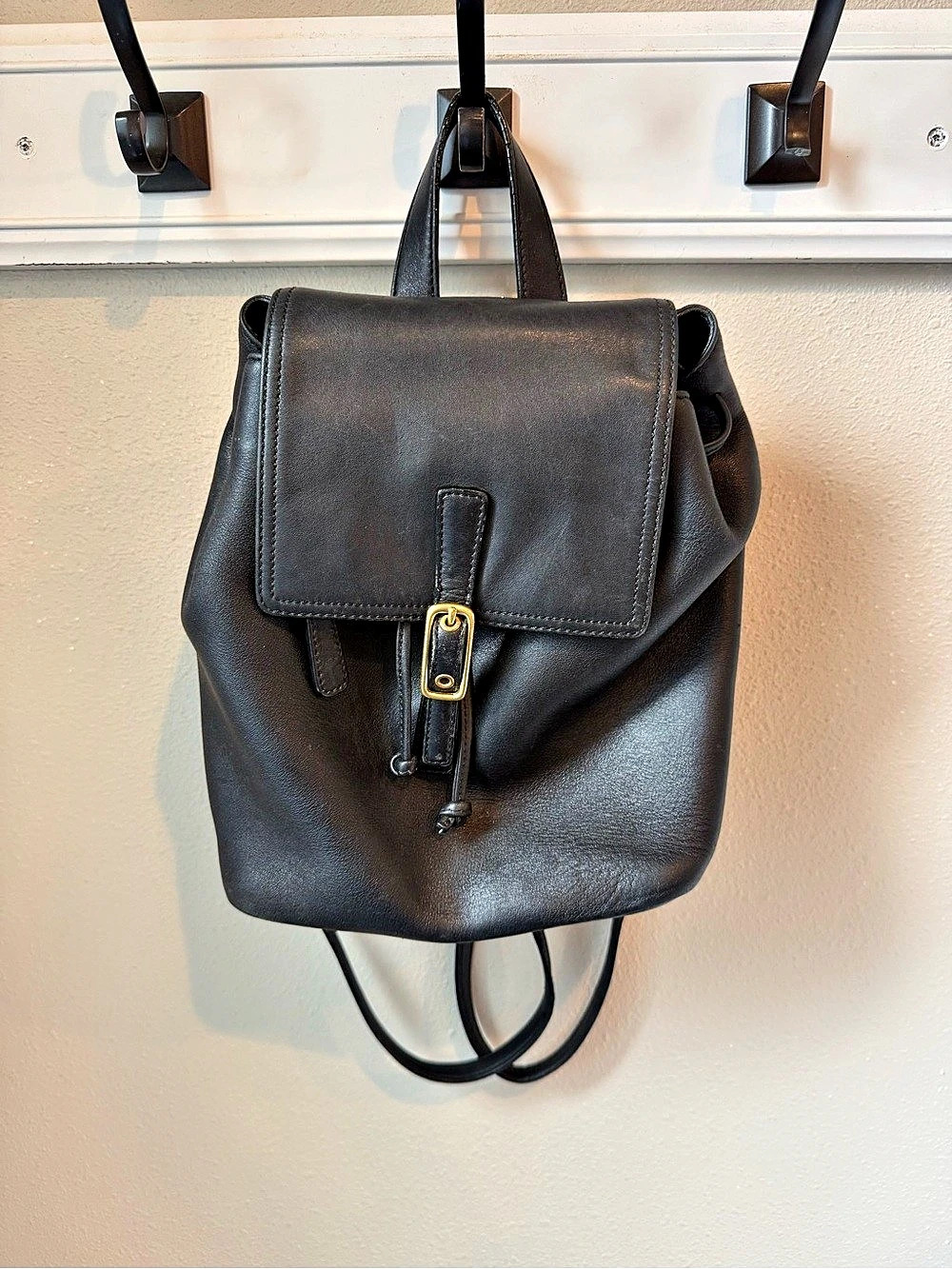 Coach Legacy West Hampton Small Backpack Leather Backpack in Black
